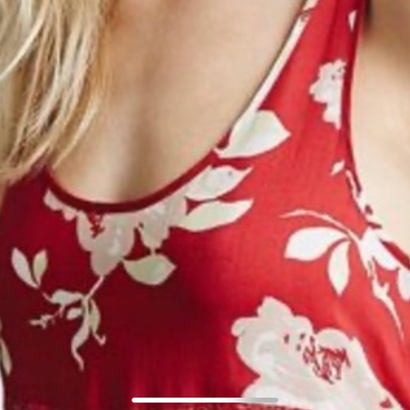 Free people red trapeze slip dress/tunic. Never worn - Picture 3 of 5